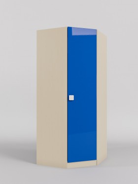 Шкаф угловой (угловая секция) Скай люкс (Синий/корпус Клен) в Норильске - norilsk.katalogmebeli.com | фото