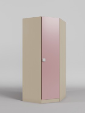 Шкаф угловой (угловая секция) Грэйси (Розовый/корпус Клен) в Норильске - norilsk.katalogmebeli.com | фото