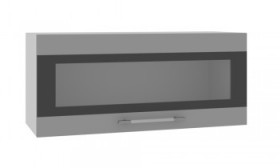 Шкаф верхний Ройс ГПГСФ 800 (Белый софт/Серый/горизонт) в Норильске - norilsk.katalogmebeli.com | фото