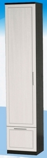 Шкаф высокий с ящиком ДЛЯ ГОСТИНОЙ ШВЯ-450 Венге/Дуб выбеленный в Норильске - norilsk.katalogmebeli.com | фото