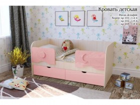 Соня Кровать детская 2 ящика 1.8 Розовый глянец в Норильске - norilsk.katalogmebeli.com | фото