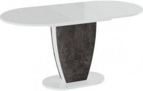 Стол обеденный «Монреаль» Тип 1 (Белый глянец/Моод темный) в Норильске - norilsk.katalogmebeli.com | фото 2
