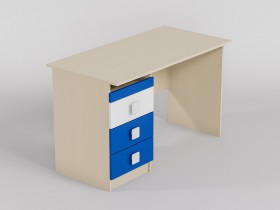 Стол (прямая столешница) Скай люкс (Синий/Белый/корпус Клен) в Норильске - norilsk.katalogmebeli.com | фото 1