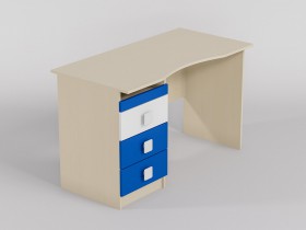 Стол (столешница с выемкой) Скай люкс (Синий/Белый/корпус Клен) в Норильске - norilsk.katalogmebeli.com | фото