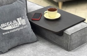 Столик накладка Дени для подлокотников шириной 150-200 мм Кофе структурный матовый в Норильске - norilsk.katalogmebeli.com | фото 2