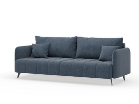 Валериан диван трёхместный прямой Синий, ткань RICO FLEX 101 в Норильске - norilsk.katalogmebeli.com | фото