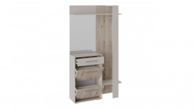 Шкаф для одежды «Нуар» тип 1 Фон серый/Дуб сонома в Норильске - norilsk.katalogmebeli.com | фото 3