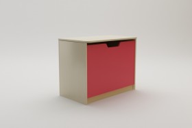 Ящик для игрушек Бэрри (Бежевый/Красный/корпус Клен) в Норильске - norilsk.katalogmebeli.com | фото