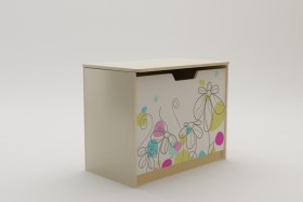 Ящик для игрушек Флёр (Белый/корпус Клен) в Норильске - norilsk.katalogmebeli.com | фото