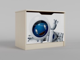 Ящик для игрушек Санни (Белый/корпус Клен) в Норильске - norilsk.katalogmebeli.com | фото