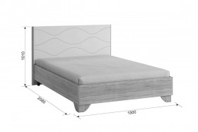 Зара Кровать 1.4 Комфорт дуб сонома/белый в Норильске - norilsk.katalogmebeli.com | фото 5