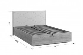 Зара Кровать 1.4 Люкс дуб сонома/белый в Норильске - norilsk.katalogmebeli.com | фото 4