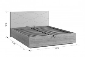 Зара Кровать 1.6 Люкс дуб сонома/белый в Норильске - norilsk.katalogmebeli.com | фото 4